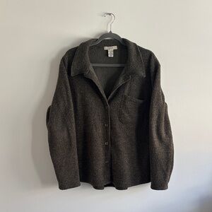 R&R Olive Green Fleece Shacket - Large (14-16)